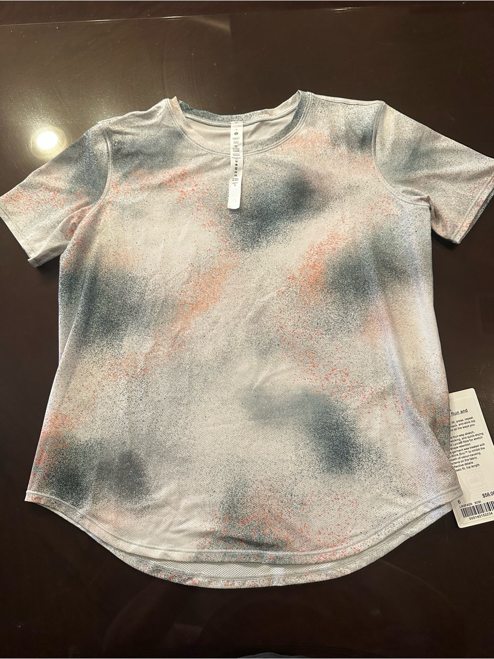 lululemon athletica Short Sleeve Crewneck Tee in White, Blue, Pink